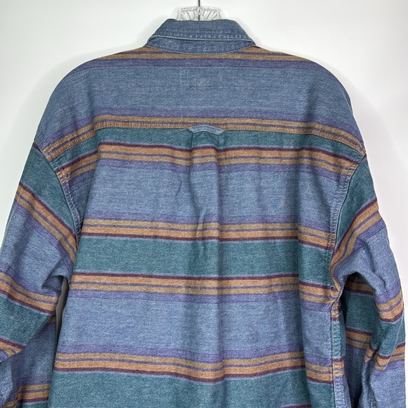 Vintage Arizona Blue Striped Button Up Shirt Medium - Picture 5 of 7